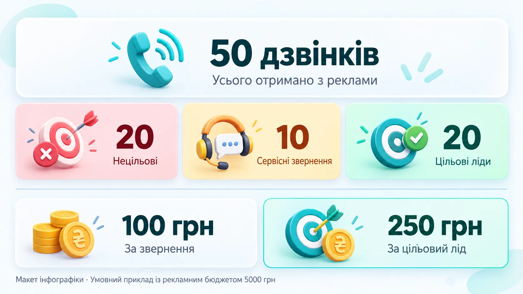 Макет інфографіки рекламної кампанії