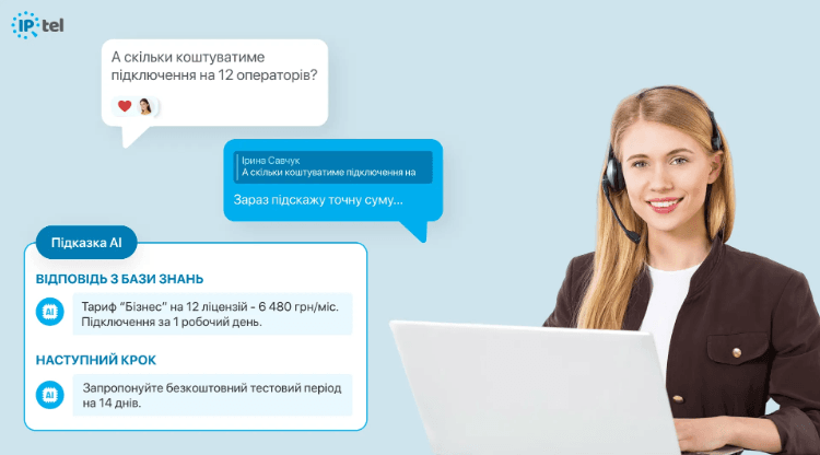 Підказки під час дзвінків IpTel